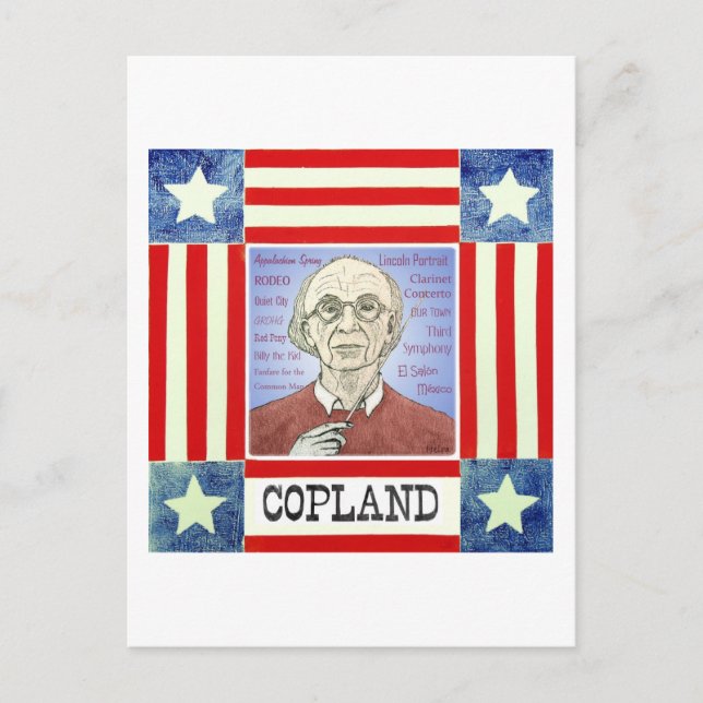 Aaron Copland Postkarte (Vorderseite)