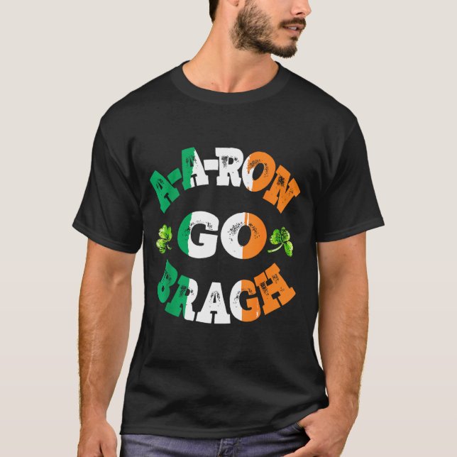 Aaron Erin Go Bragh Shamrock St.patrick's Day  T-Shirt (Vorderseite)