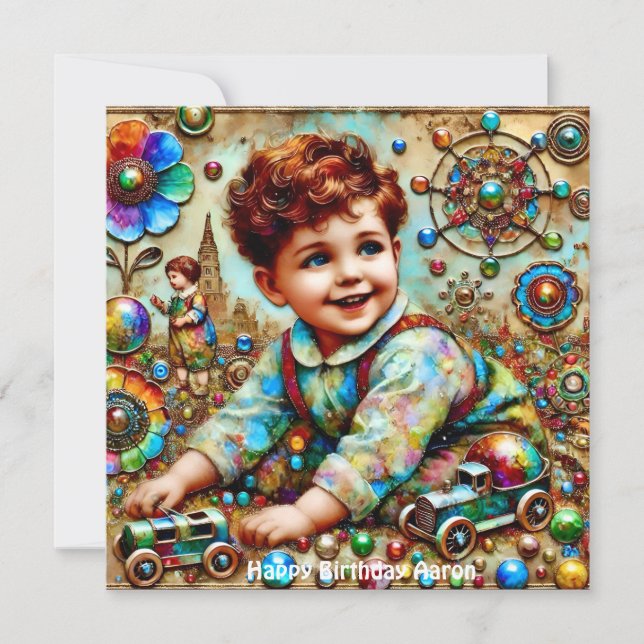 AARON ~ Happy Birthday ~ Geburtstag Boy ~ (Vorderseite)