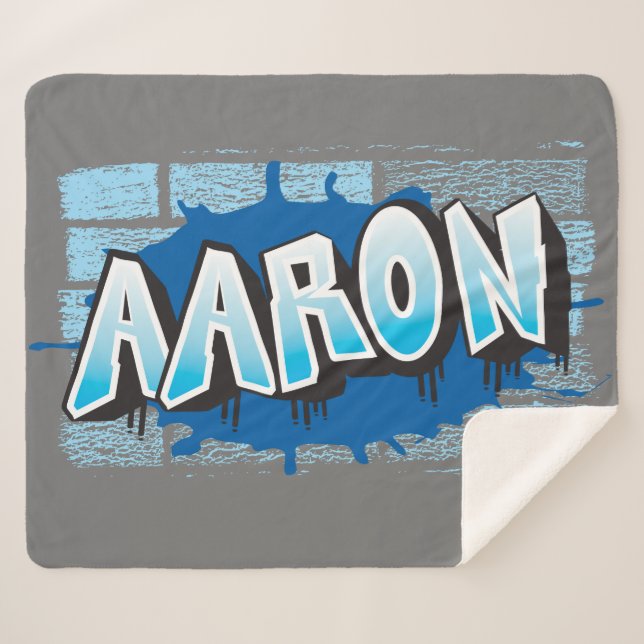 Aaron Ihr Graffiti Name Backstein Wand Sie Sherpadecke (Vorderseite (Horizontal))