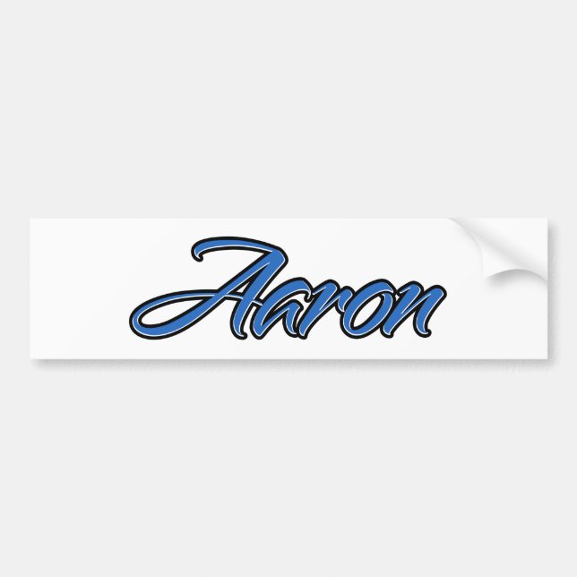Aaron Name blue Aufkleber Sticker Autoaufkleber (Vorne)
