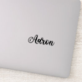 Aaron Name - Handgeschriebene Kalligrafie Aufkleber