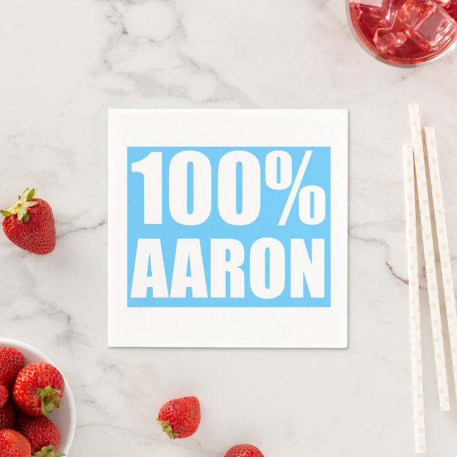 Aaron Name Serviette (Beispiel)