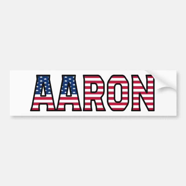 Aaron Name Vorname USA Aufkleber Sticker Auto Autoaufkleber (Vorne)