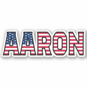 Aaron Name Vorname USA Sticker Stickerset
