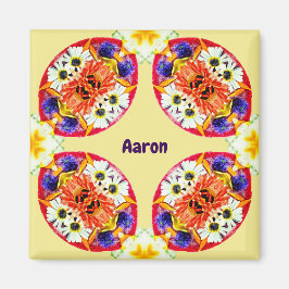 AARON ~ Personalisiertes Ostermuster Fraktal ~ Magnet