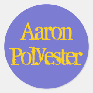 Aaron-Polyester Runder Aufkleber