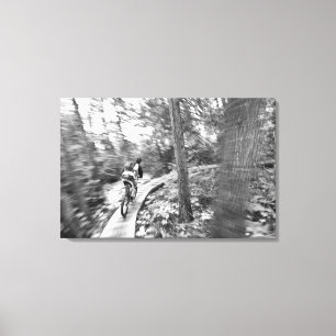 Aaron Rodgers Mountainbike auf der Treppe zum Leinwanddruck