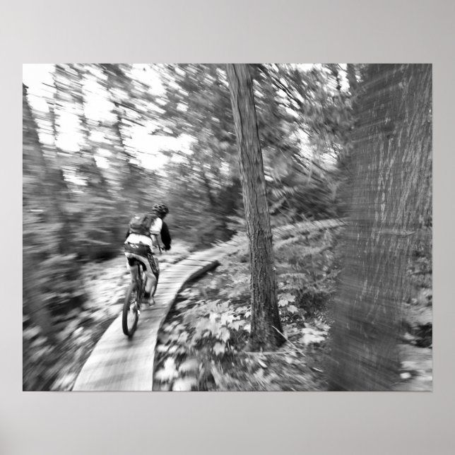 Aaron Rodgers Mountainbike auf der Treppe zum Poster (Vorne)