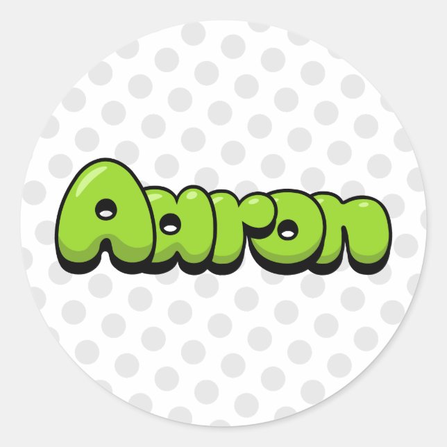 Aaron Runder Aufkleber (Vorderseite)
