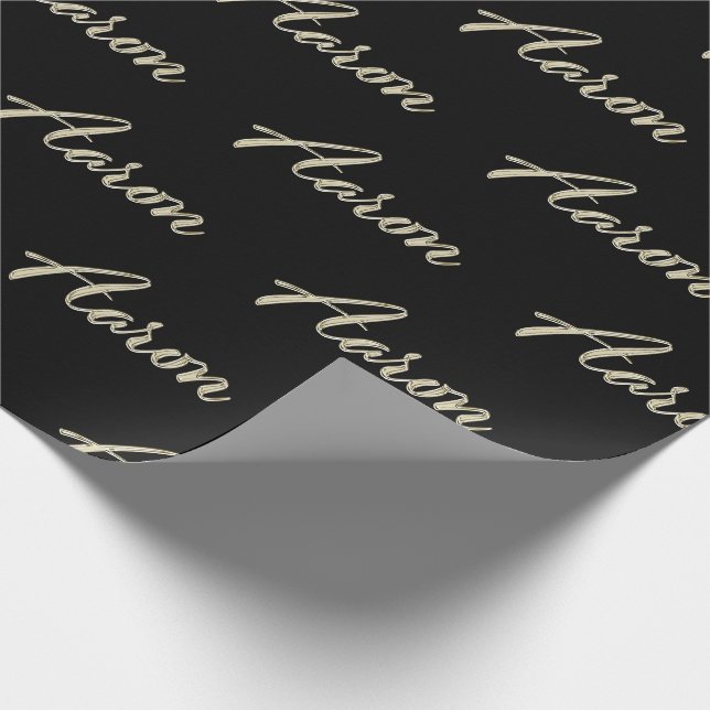 Aaron Vorname Name edles Geschenkpapier Papier (Ecke)