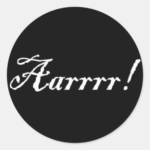 Aarr, Sticker! Runder Aufkleber