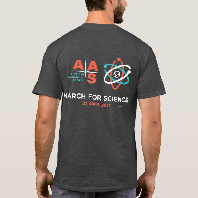 Aas + März für Wissenschaft; Rückseite, koksgrau T-Shirt (Rückseite)