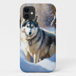Aaskan Malamute Let It Snow Weihnachten Case-Mate iPhone Hülle