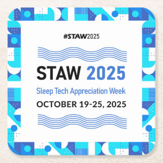 AAST 2025 STAW Coaster Rechteckiger Pappuntersetzer