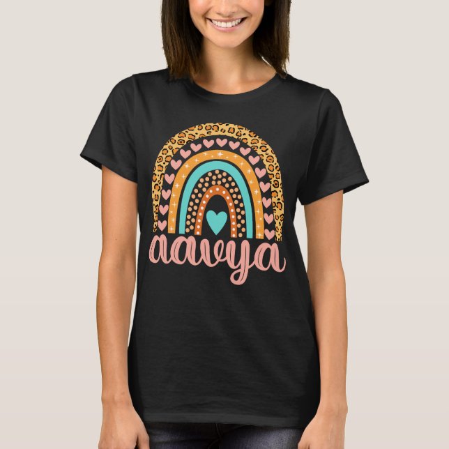 Aavya Name Aavya Birthday T-Shirt (Vorderseite)