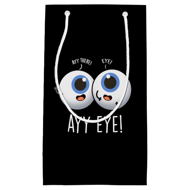 Aay Eye Funny AI Pun Dark BG Kleine Geschenktüte (Vorderseite)