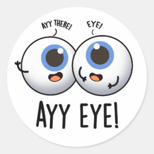 Aay Eye Funny AI Pun Runder Aufkleber