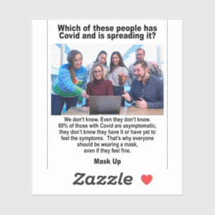 Aaymptomatischer Vinyl-Aufkleber Aufkleber