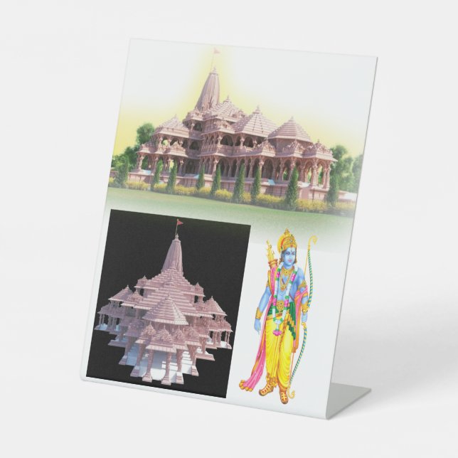 aayodhya originale Lord rama temple view Sockelschild (Vorderseite)