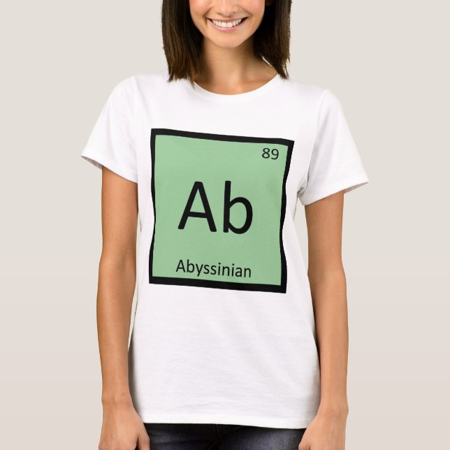 Ab - Abyssinian Chemistry Periodic Table Element T-Shirt (Vorderseite)