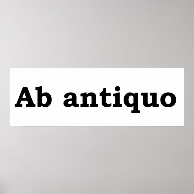 Ab antiquo poster (Vorne)