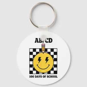 Ab Cd 100 Tage Schule Kinder Bleistift Schachbrett Schlüsselanhänger