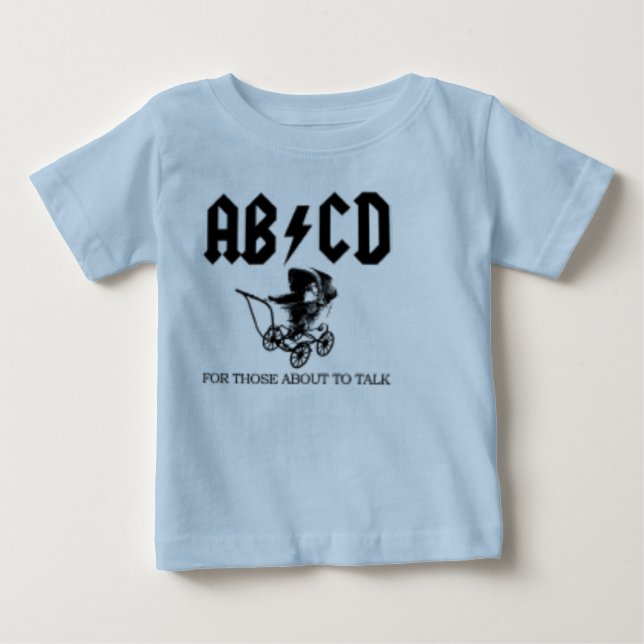 AB/CD-, für die ungefähr, zum von AC/DC Baby zu T-shirt (Vorderseite)