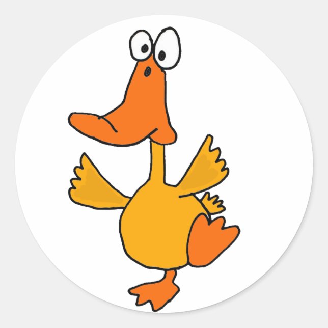 AB- Dancing Duck Cartoon Stickers (Vorderseite)