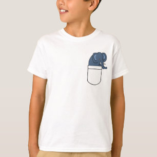 AB, Elefant in einem Taschen-Shirt T-Shirt