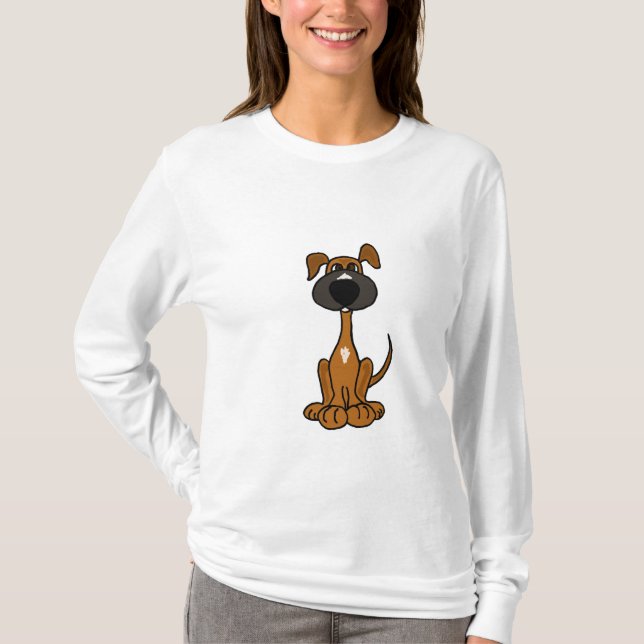 AB, niedliches Welpen-HundeCartoon-Shirt T-Shirt (Vorderseite)