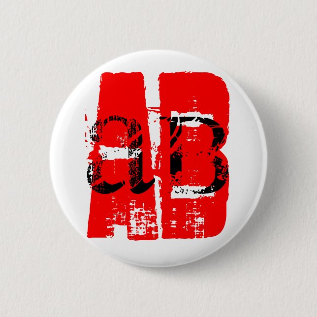 AB- Runder Knopf für Bluttyp Button (Vorderseite)