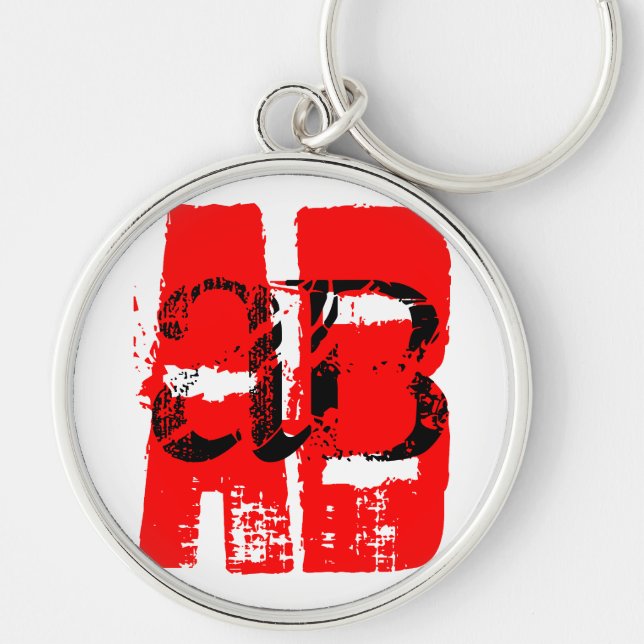 AB - runder Schlüsselanhänger des Bluttyps (Vorne)