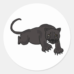AB, Springen der Panther-Aufkleber Runder Aufkleber