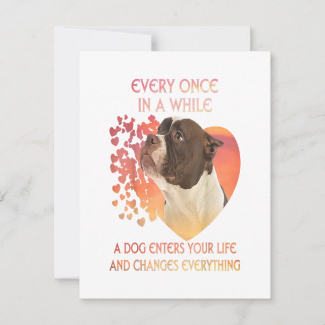 Ab und zu betritt ein Hund das Leben Einladung (Vorderseite)