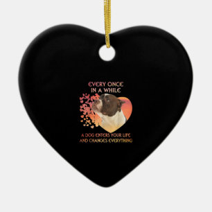 Ab und zu betritt ein Hund das Leben Keramik Ornament
