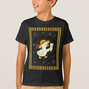 Ab zur Anwendung von Sonnencreme Ente Sommer Stran T-Shirt