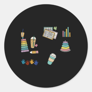 ABA Applied Verhaltensanalyse Sped Teacher Rbt Runder Aufkleber