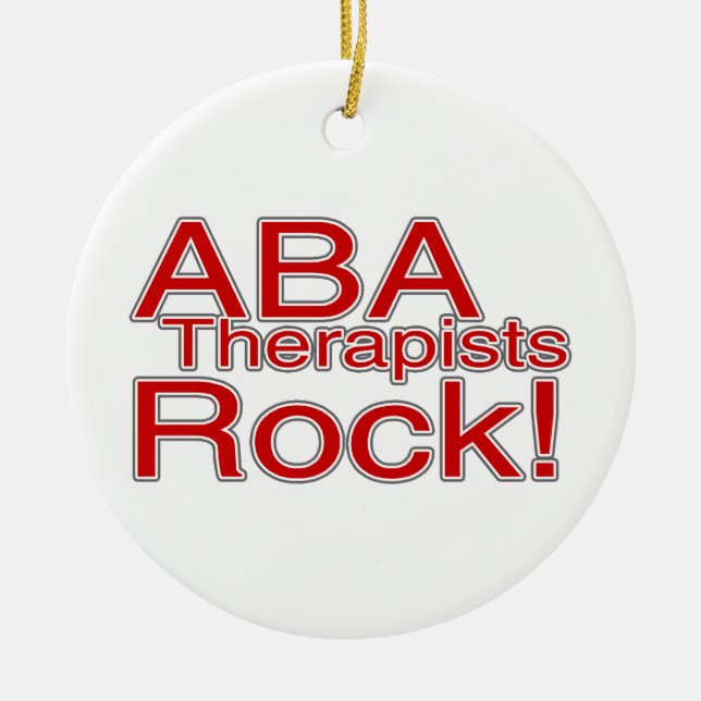 ABA-Autismus-Therapeut-Lehrer Keramikornament (Vorne)