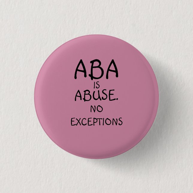 ABA ist Missbrauchs-Knopf Button (Vorderseite)