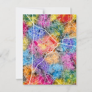 Aba Nigeria City Map Postkarte