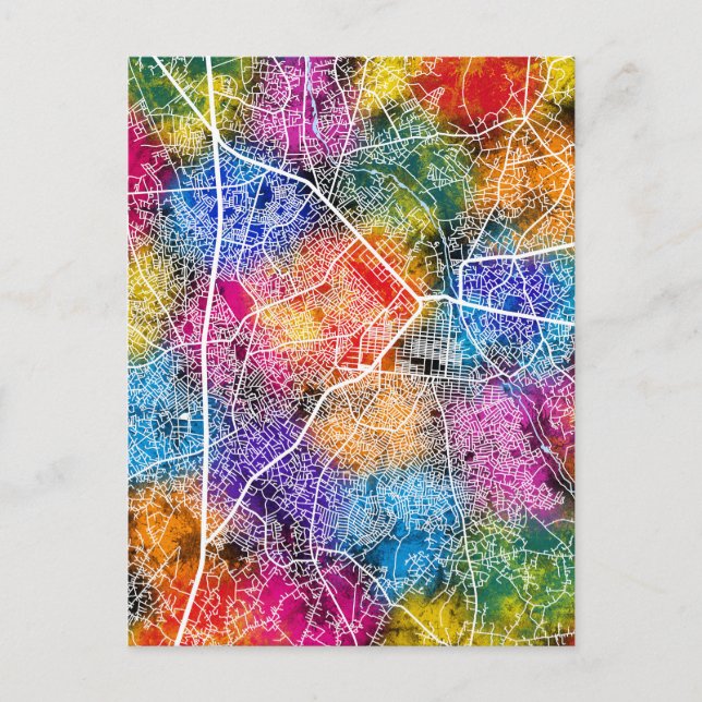 Aba Nigeria City Map Postkarte (Vorderseite)