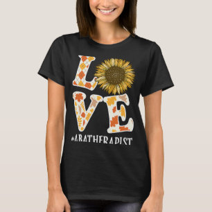 ABA Therapeutin Liebe Herbstfall Sonnenblumengesch T-Shirt