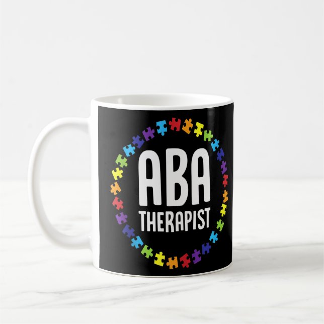 Aba Therapist Mentoring Verhalten Analyst Autismus Kaffeetasse (Links)