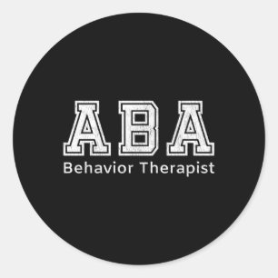 Aba Therapist Verhaltenstherapie Autismus Lehrer Runder Aufkleber