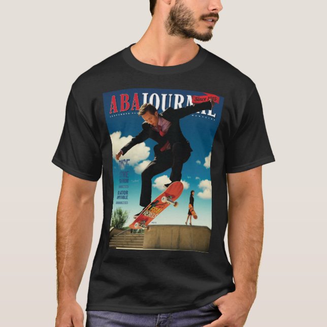 ABA-Zeitschriften-legale Rebell-Skater-Abdeckung T-Shirt (Vorderseite)