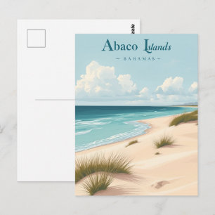 Abaco-Inseln, Bahamas – Küsten-Dünen Vintage Postkarte