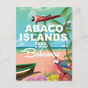 Abaco-Inseln-Urlaubsplakat Postkarte