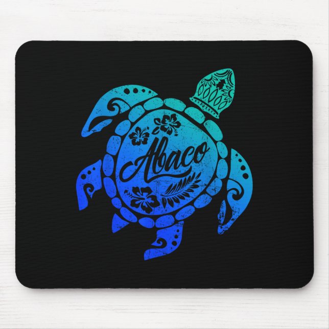 Abaco Tribal Sea Turtle Bahamas Beach Vacation  Mousepad (Vorne)