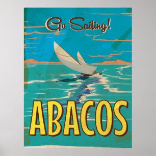 Abacos-Inseln Vintage-Reiseposter Poster